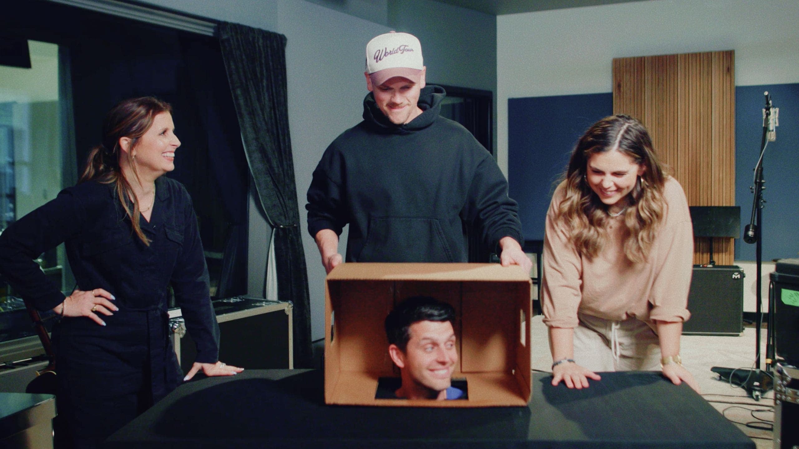 Holly, Chris, Colleen and Ryan in a studio