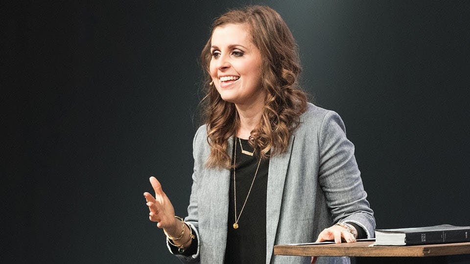 Holly Furtick preaching the sermon: 'The Test and the Blessing'